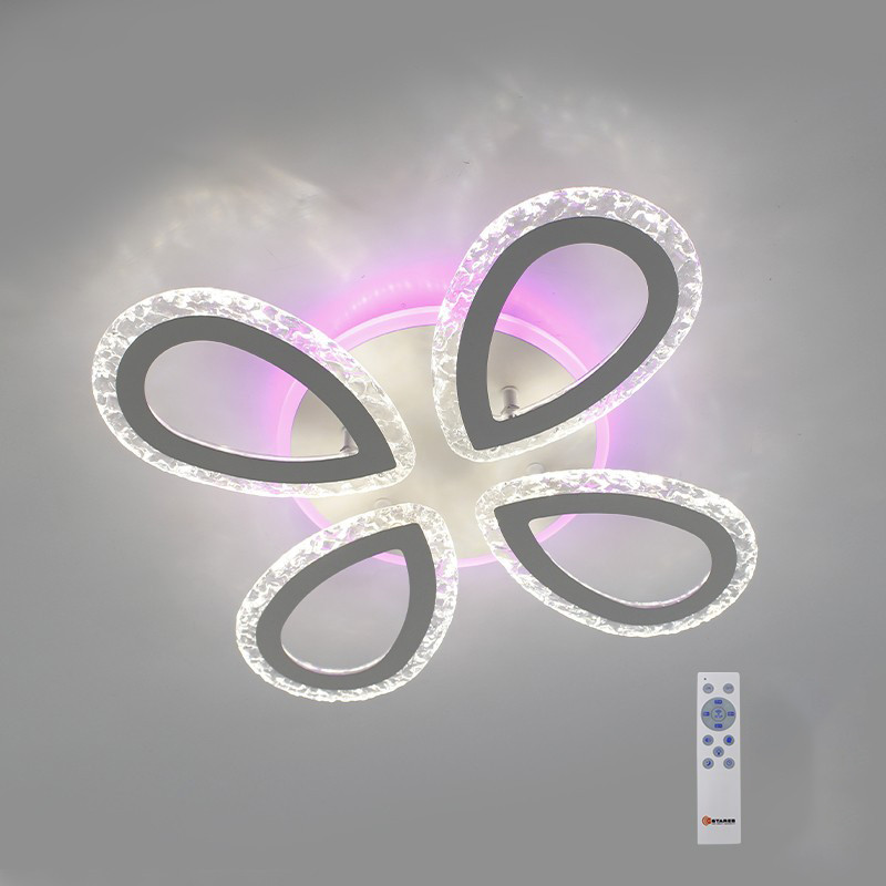 Люстра Estares Agata Ice RGB 54W+15W 4R-APP-501X86-WHITE/CLEAR-220-IP20