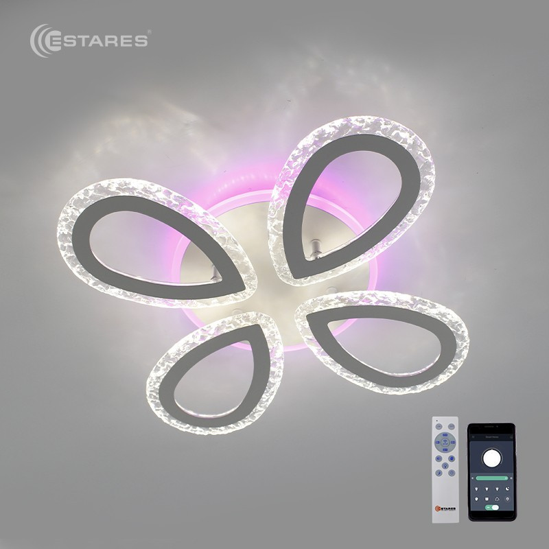 Люстра Estares Agata Ice RGB 54W+15W 4R-APP-501X86-WHITE/CLEAR-220-IP20 — фото 2