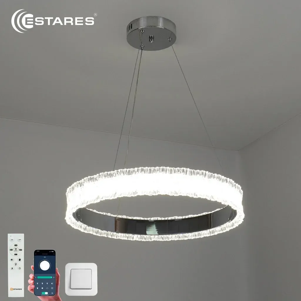 Потолочный светильник Estares Venera 65W R-ON/OFF(IRC)-485x1500-CHROME/CLEAR-220-IP20 — фото 2