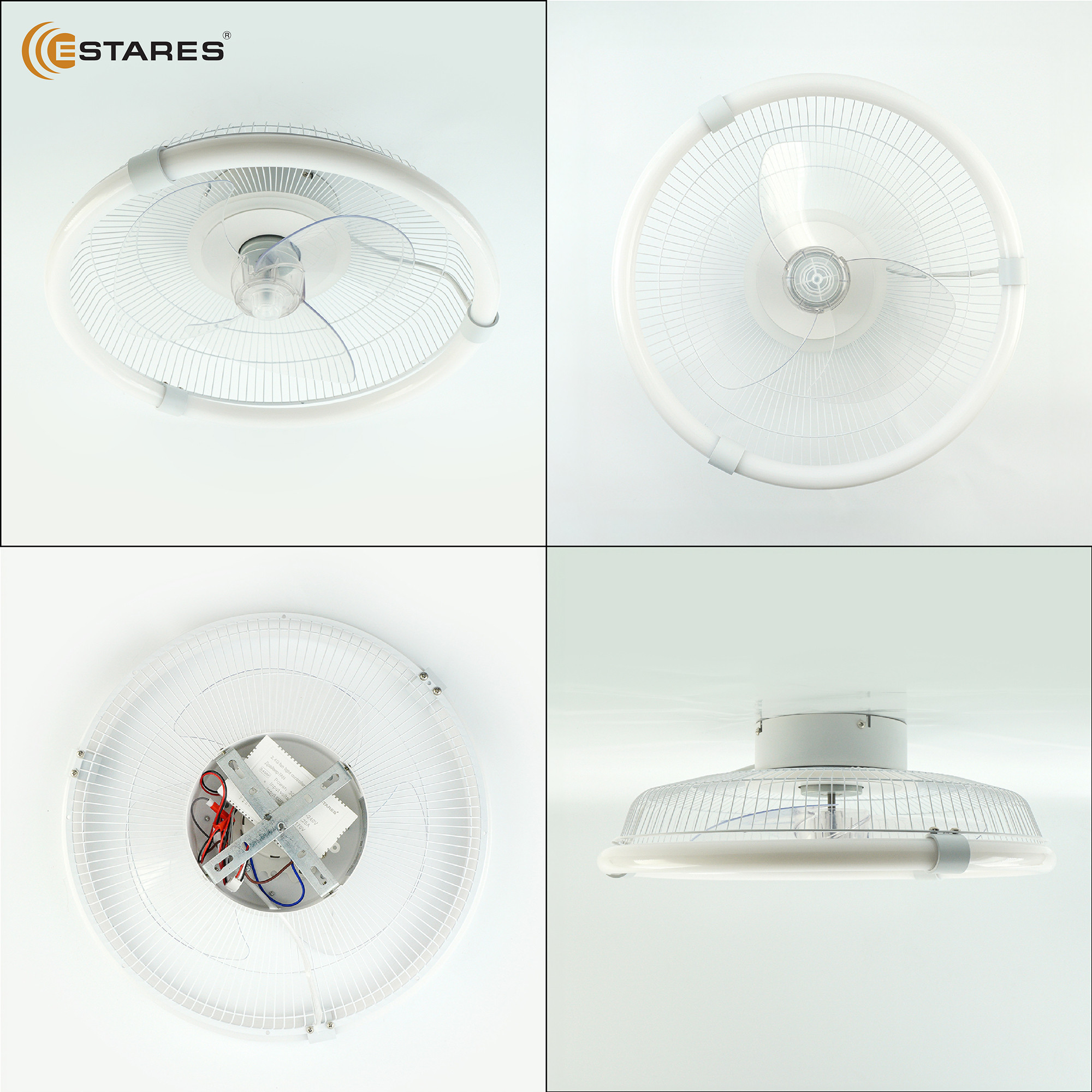 Вентилятор Estares Smarthome FN-LM Vibe 60W+18W R-APP-450x145-WHITE/WHITE-220-IP20 — фото 2