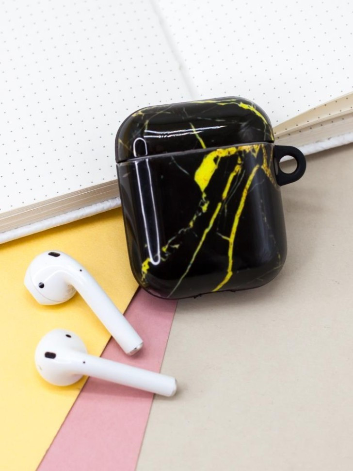 Чехол для наушников ILikeGift для Airpods Marble / 5783450 (black) — фото 3