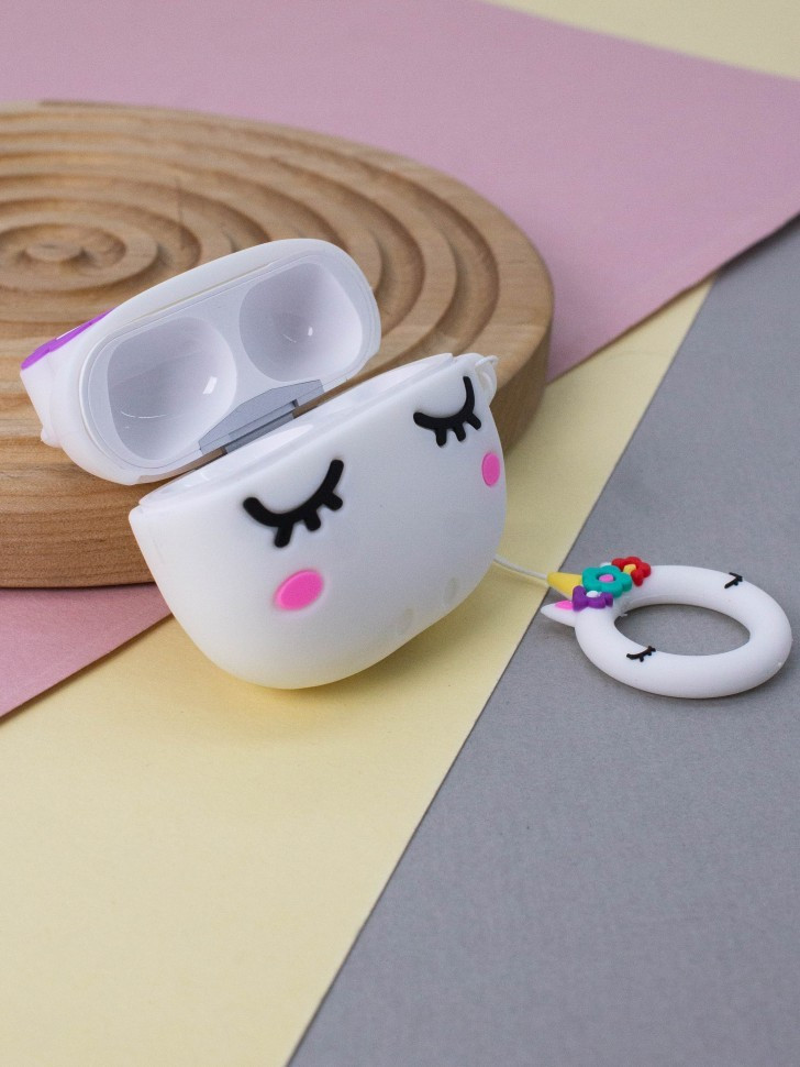 Чехол для наушников ILikeGift для AirPods Pro Unicorn in flowers / T-22 (white) — фото 4