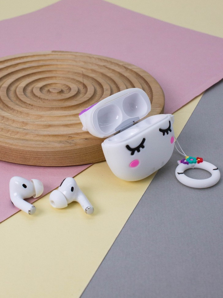 Чехол для наушников ILikeGift для AirPods Pro Unicorn in flowers / T-22 (white) — фото 3