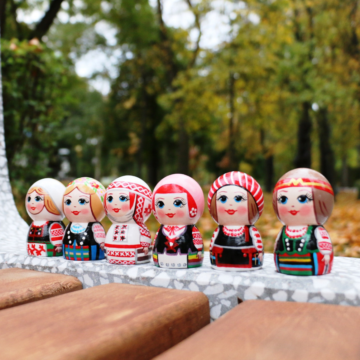 Набор статуэток Брестская Фабрика Сувениров Деревянные человечки в белорусских народных костюмах/ peg60_lot1 — фото 6