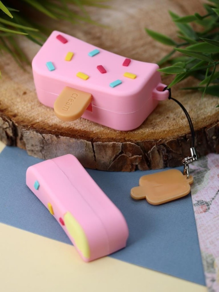 Чехол для наушников ILikeGift для AirPods Pro Ice cream / T-52 (pink) — фото 5
