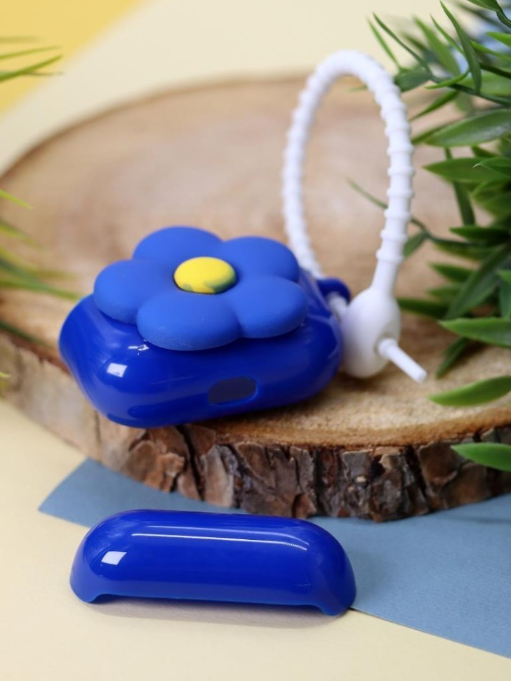 Чехол для наушников ILikeGift для AirPods Pro Flower / T-62 (blue) — фото 6