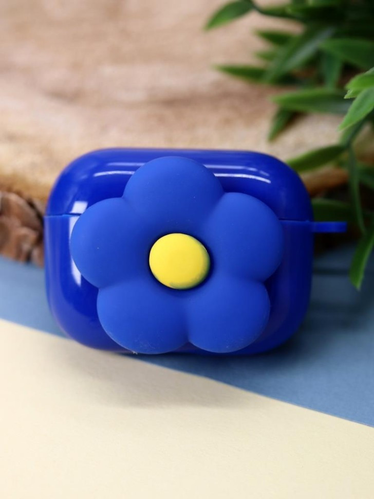 Чехол для наушников ILikeGift для AirPods Pro Flower / T-62 (blue) — фото 2
