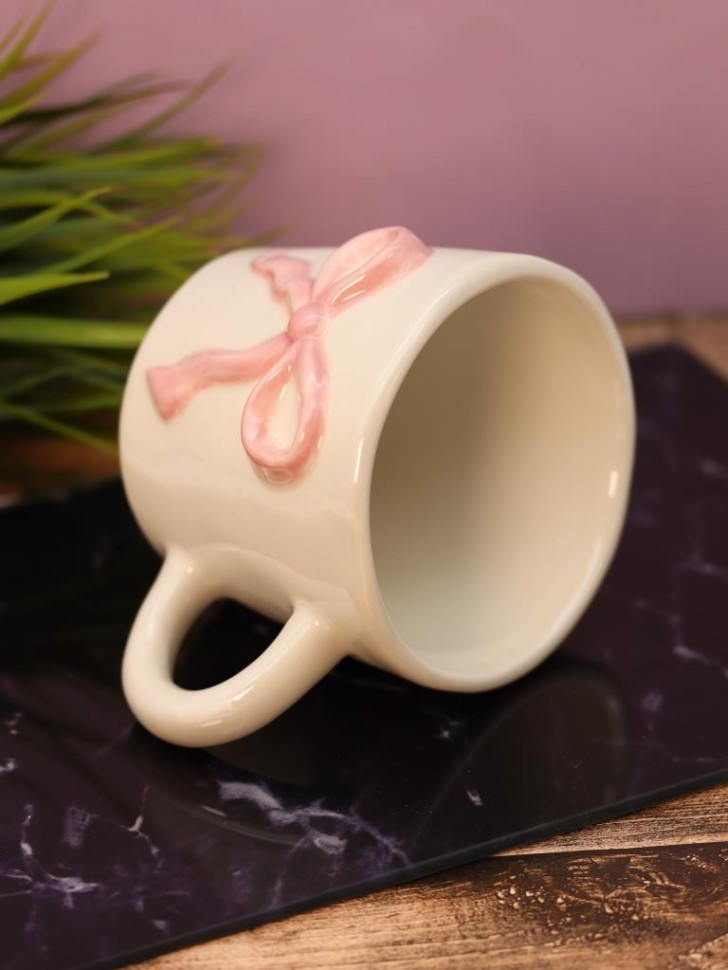 Чашка ILikeGift Glamorous bow FC242365 (pink) — фото 6