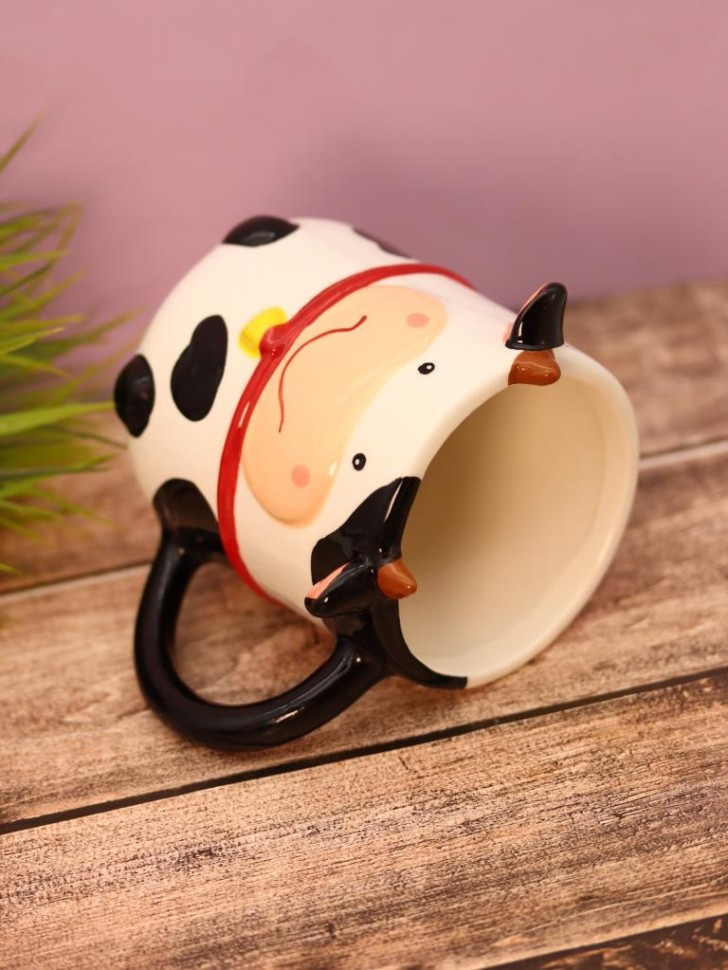 Чашка ILikeGift Round cow FC250098 (black) — фото 6