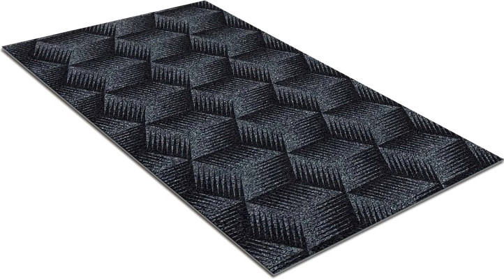 Коврик грязезащитный Shahintex Фокус 50х100 / 870226 (серый 01 S)