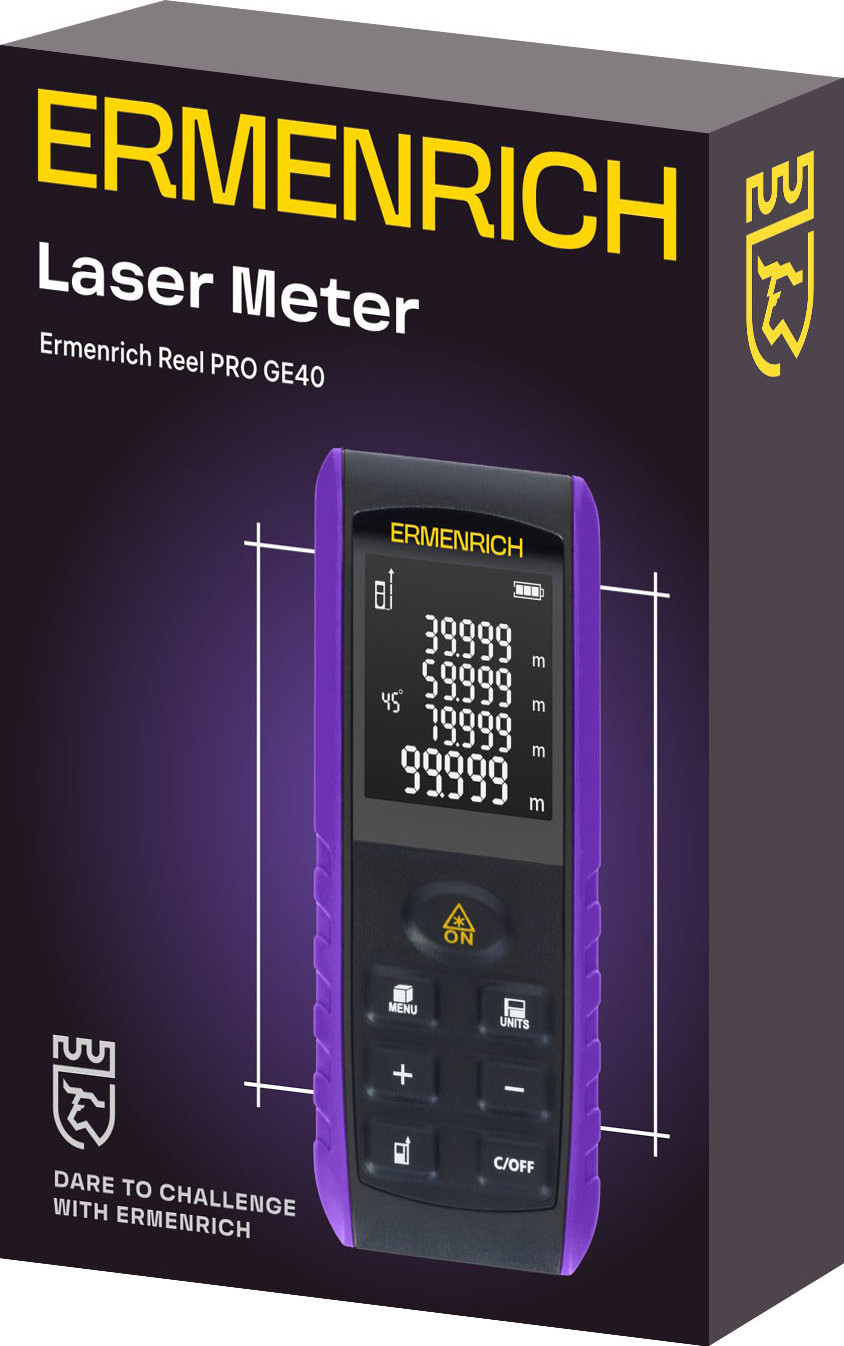 Лазерный дальномер Ermenrich Reel Pro GE40 / 86258 (фиолетовый) — фото 2