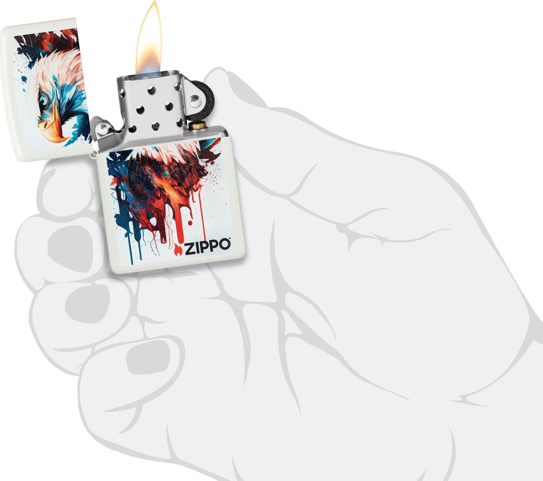 Зажигалка Zippo Painted Eagle Design 46692 — фото 6