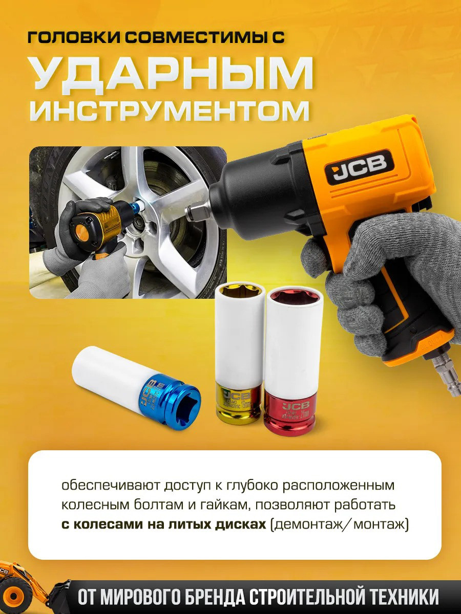 Набор головок слесарных JCB 4032 (62540) — фото 4