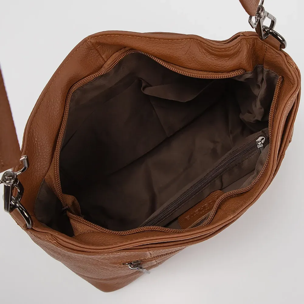 Сумка Poshete 921-323-DCM (Dark Camel) — фото 3