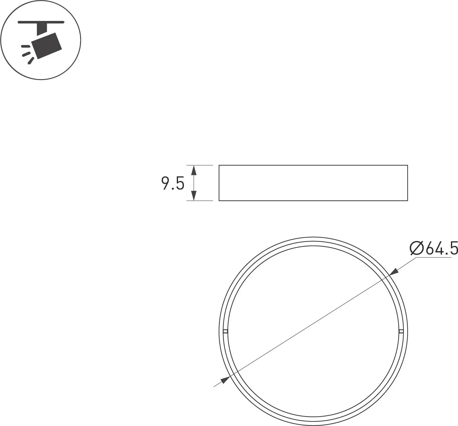 Насадка торцевая для светильника Arlight LGD-ARTIFACT-OVAL-LENS-R65 BK / 057148 — фото 3