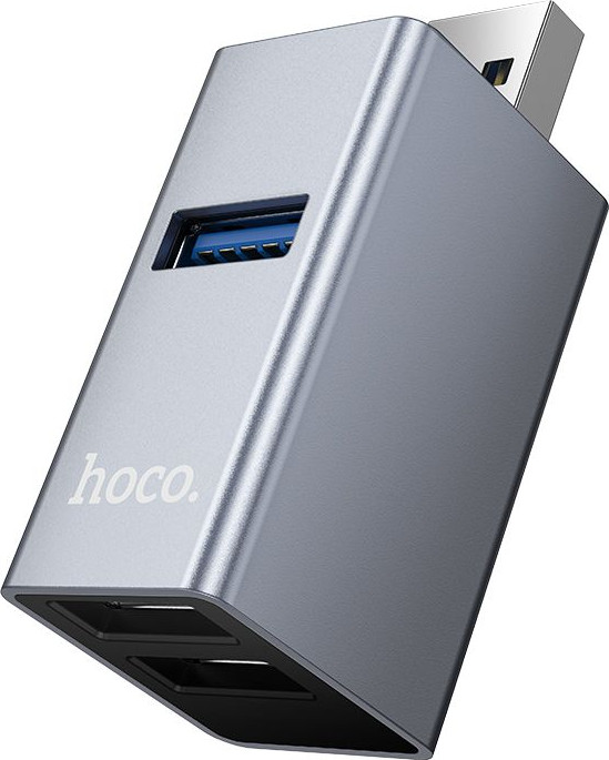 USB-хаб Hoco HB54 Mini 3в1 (металлик) — фото 3