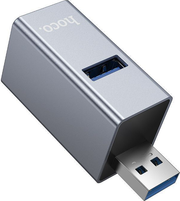 USB-хаб Hoco HB54 Mini 3в1 (металлик) — фото 5