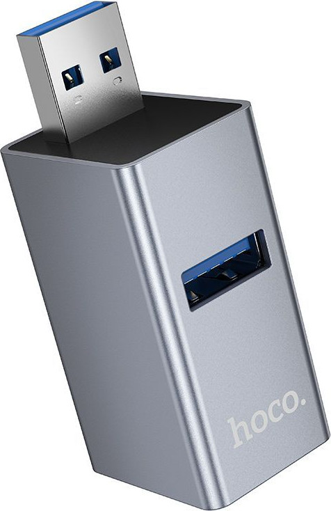 USB-хаб Hoco HB54 Mini 3в1 (металлик) — фото 2