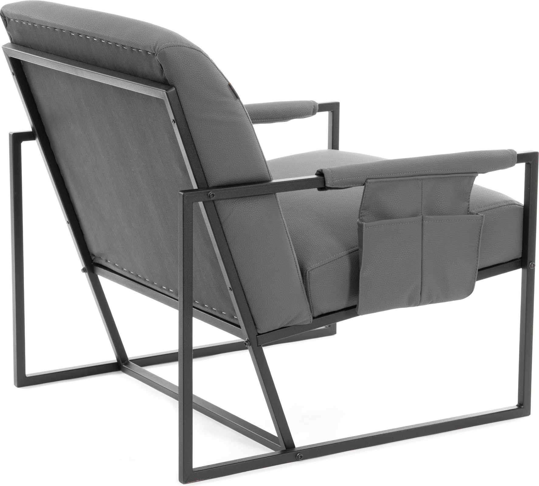Кресло мягкое Tetchair Чарли Люкс (экокожа, sharp графит) — фото 3