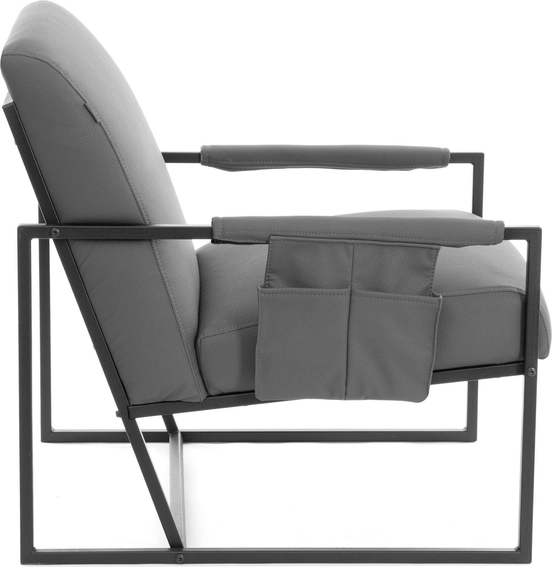 Кресло мягкое Tetchair Чарли Люкс (экокожа, sharp графит) — фото 2