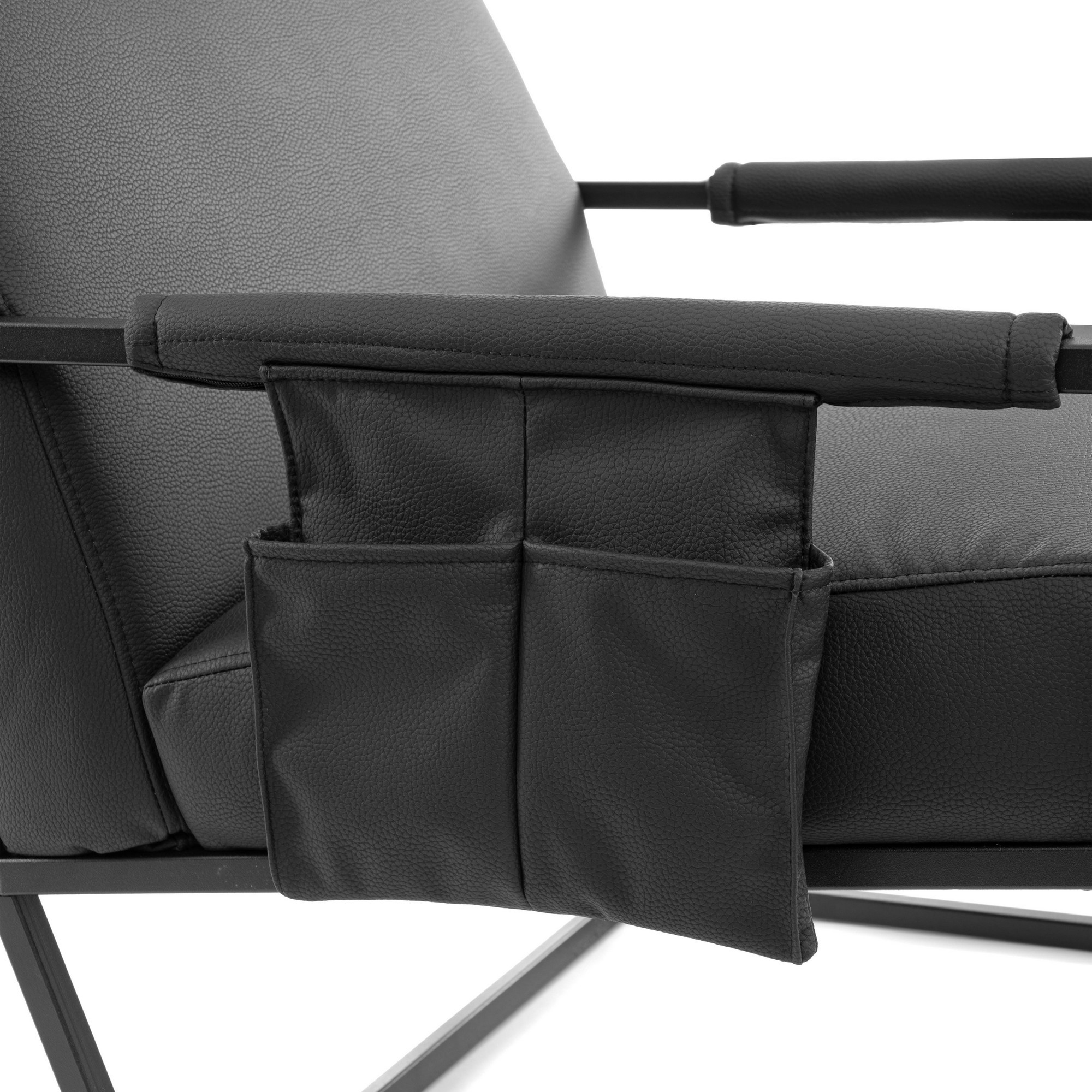 Кресло мягкое Tetchair Чарли Люкс (экокожа, sharp черный) — фото 6