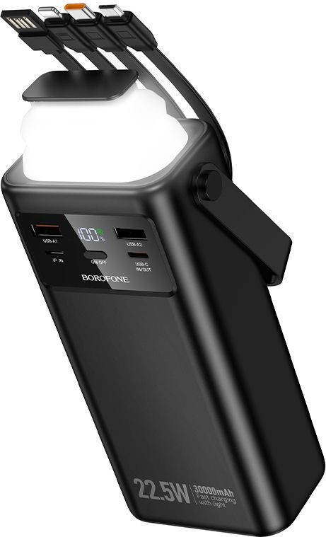 Портативное зарядное устройство Borofone BJ65 30000mAh (черный) — фото 2