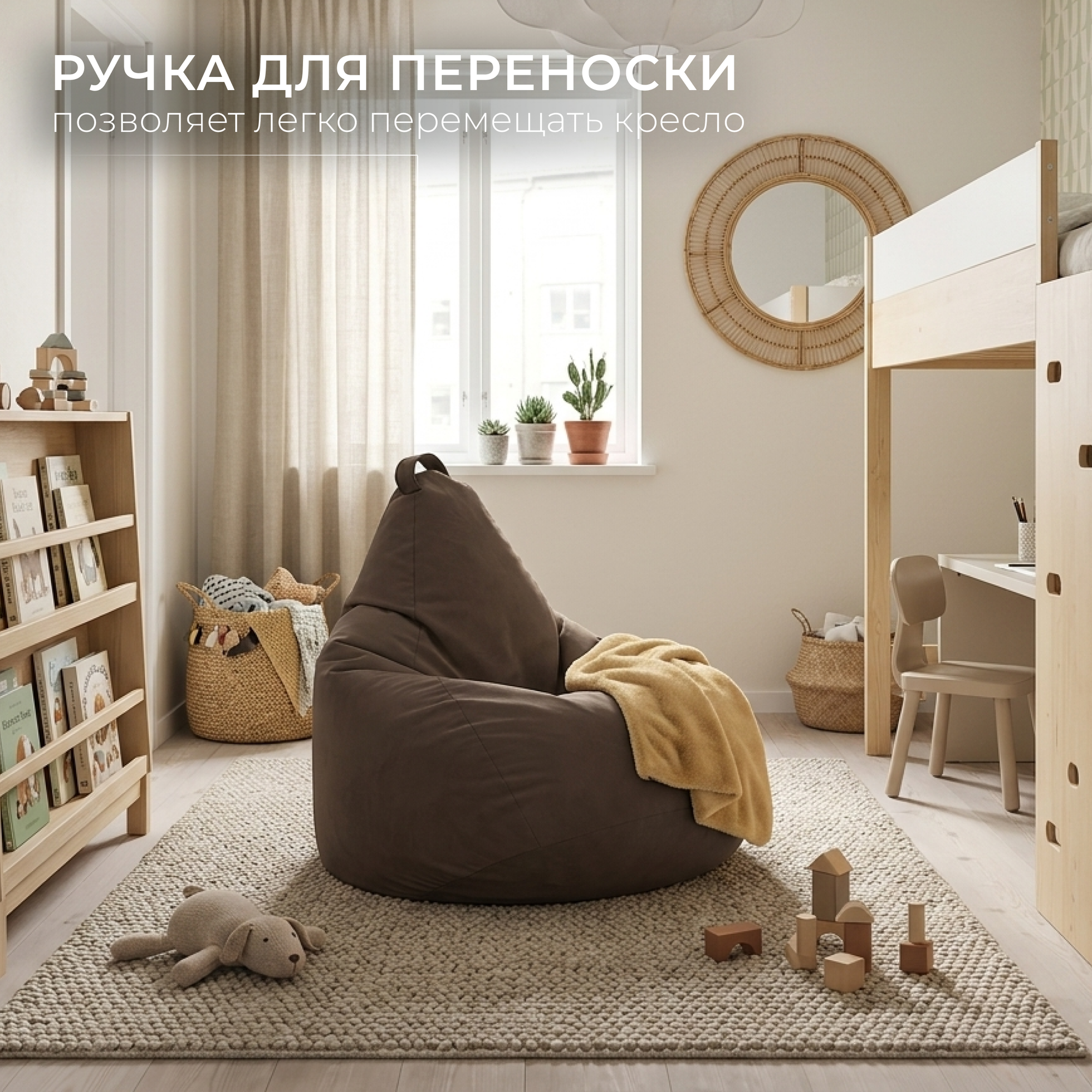 Кресло-мешок Mio Tesoro Груша-Elite XXL / E-130x85-1006 (шоколад) — фото 3