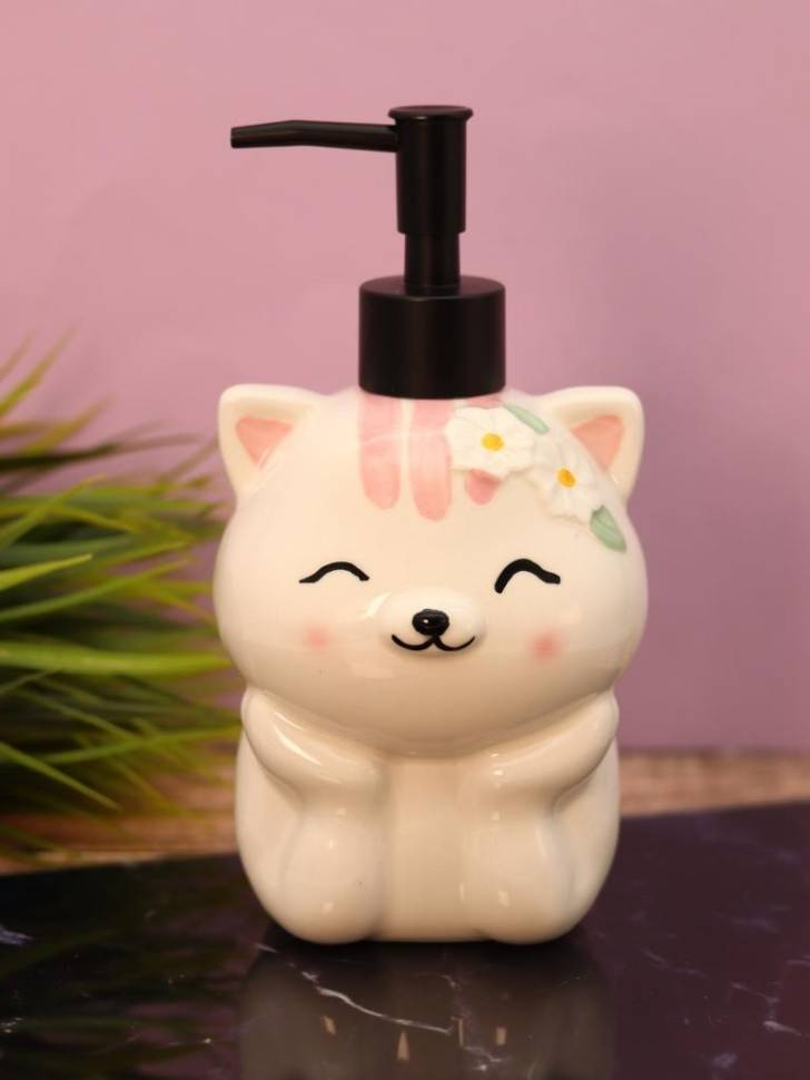 Дозатор для жидкого мыла ILikeGift Kitty with flowers FC25AL031739 — фото 3