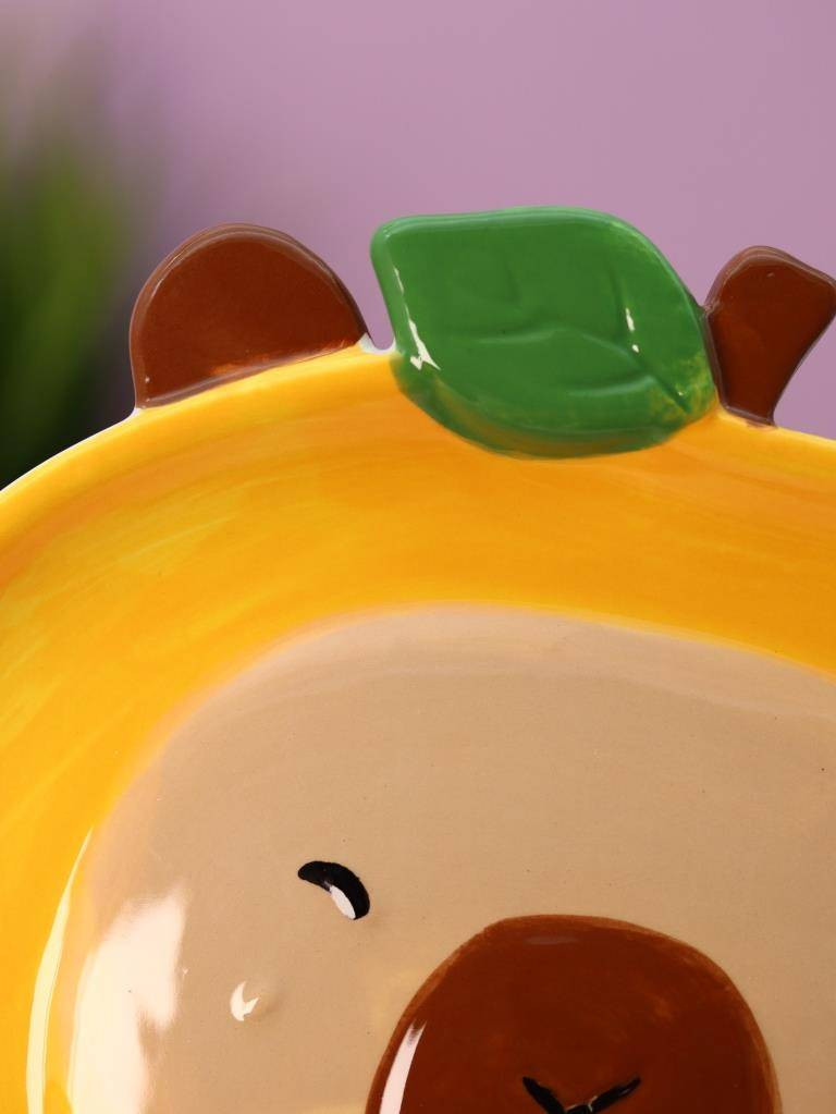 Тарелка столовая обеденная ILikeGift Capybara mandarin / FC242584 — фото 5