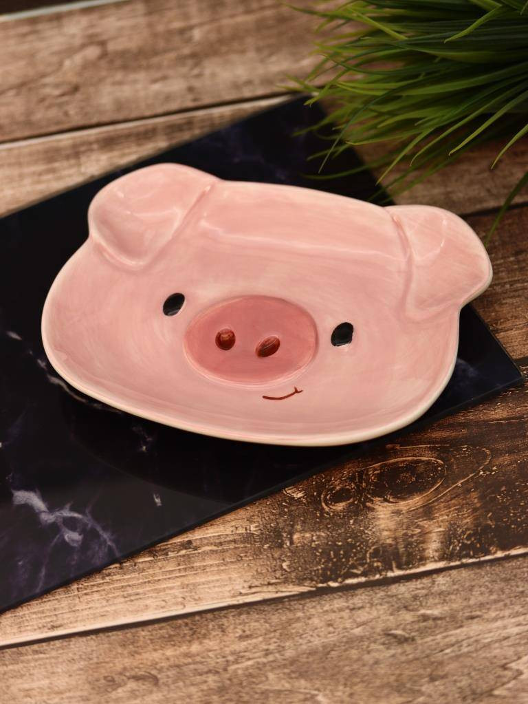 Тарелка столовая обеденная ILikeGift Sweet pig / FC250136 — фото 6