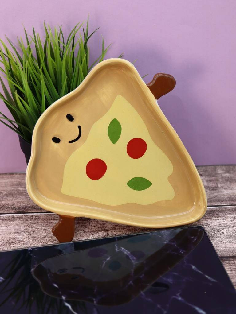 Тарелка столовая обеденная ILikeGift Funny pizza / FC250182 — фото 4