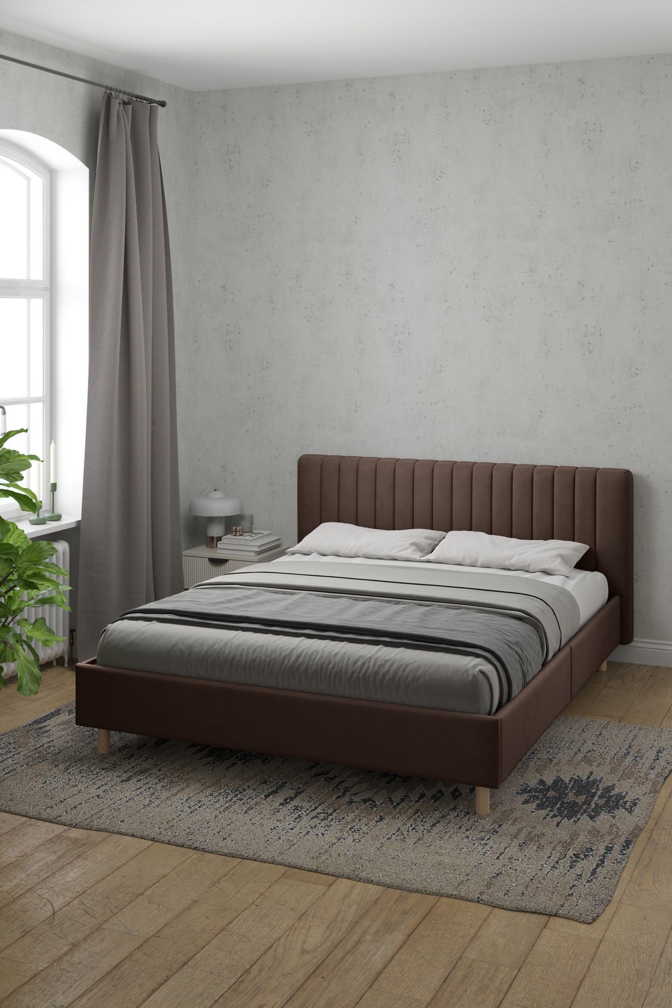 Двуспальная кровать Mio Tesoro 600 160x200 (860 Велутто 36) — фото 3