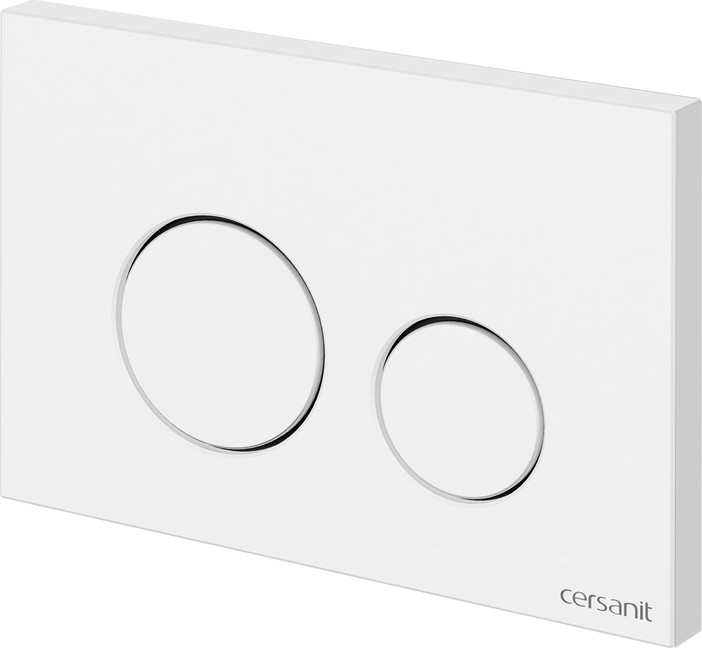 Унитаз подвесной с инсталляцией Cersanit Brasko Slim 64824 + Aqua M 40 68177 с кнопкой Twins 63526 (кнопка белый) — фото 2
