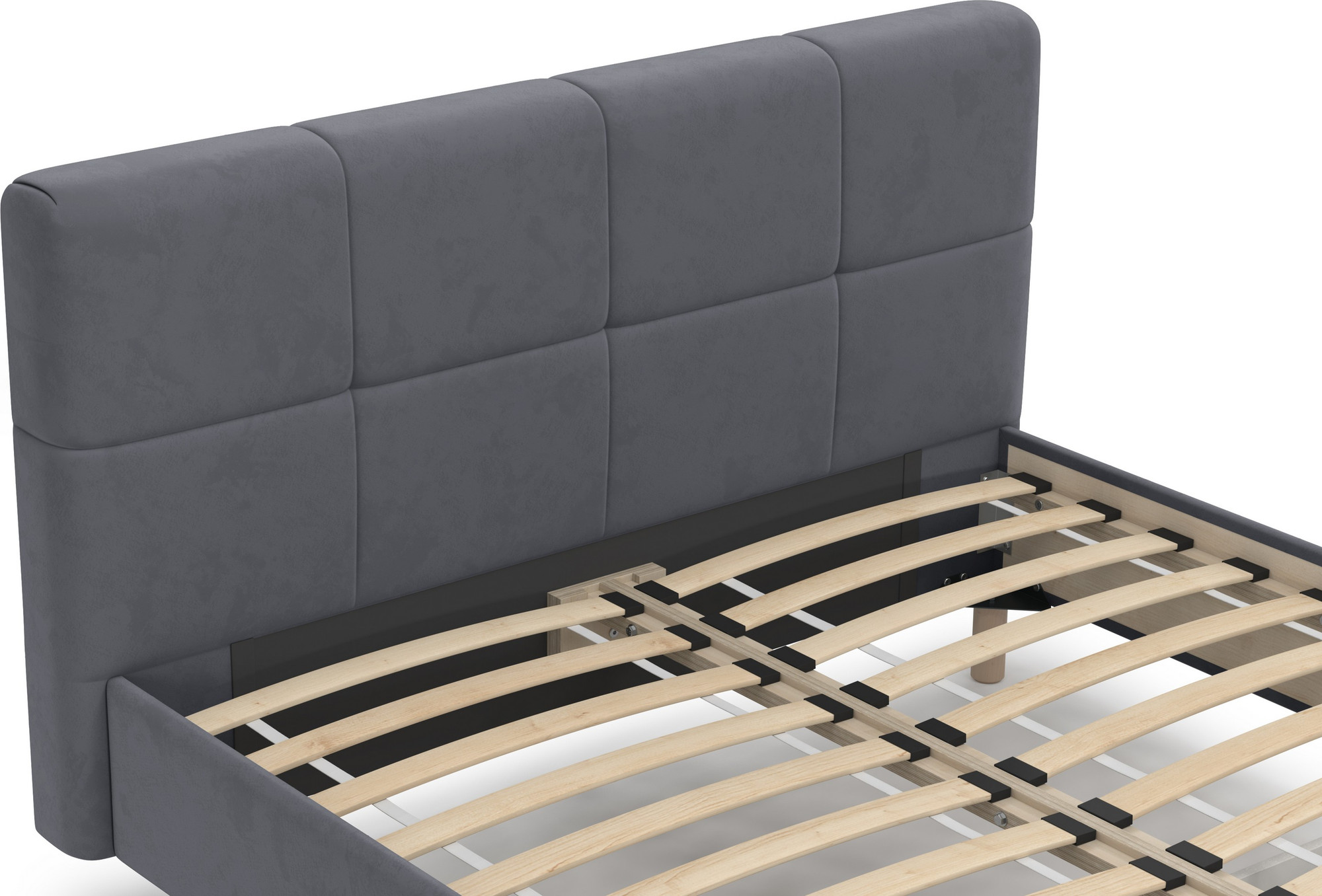 Полуторная кровать Mio Tesoro Letto 617 140x200 (темно-серый 906) — фото 2