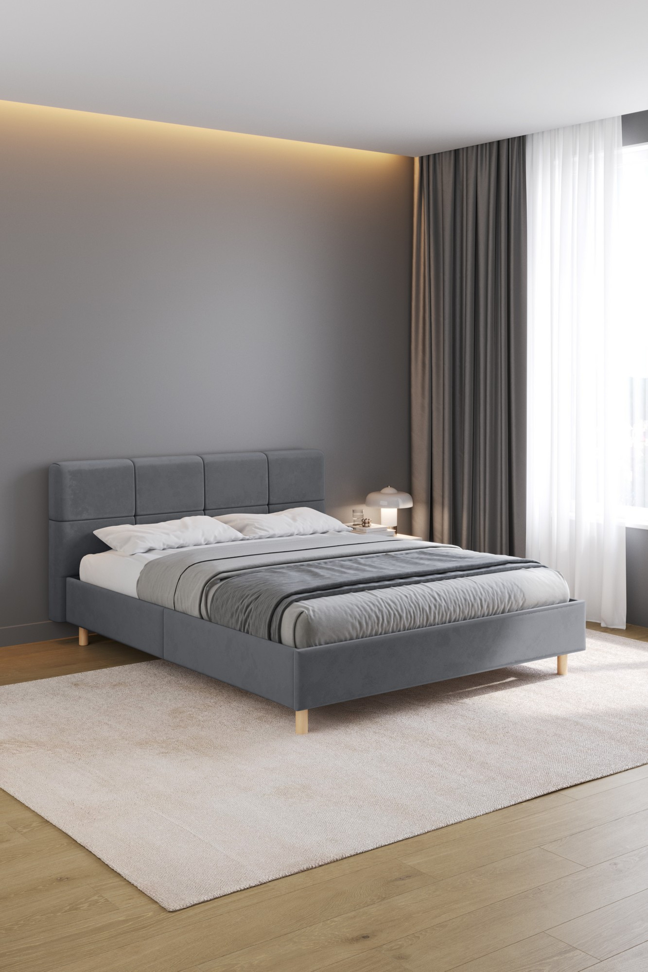 Двуспальная кровать Mio Tesoro Letto 617 160x200 (темно-серый 906) — фото 5