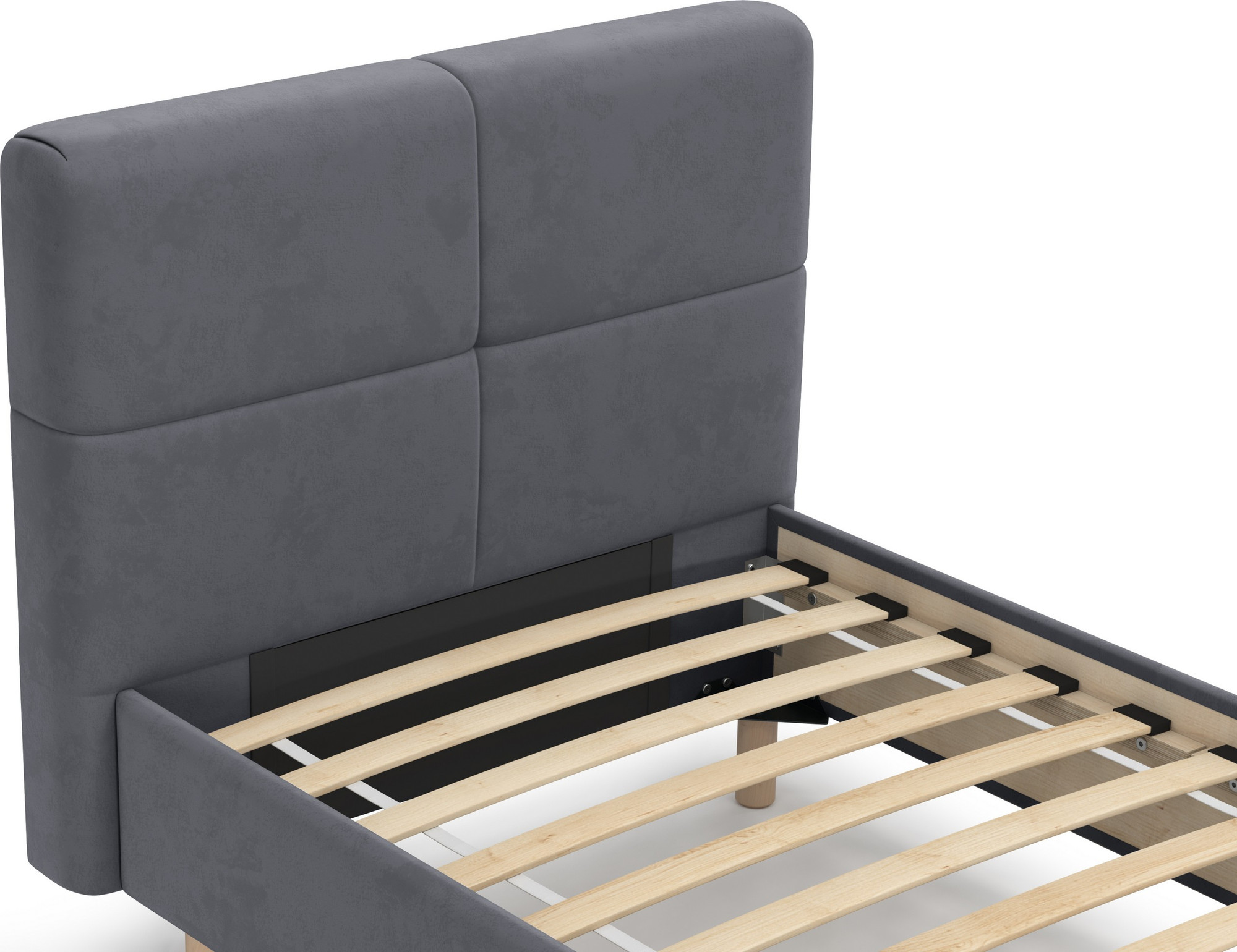 Односпальная кровать Mio Tesoro Letto 617 90x200 (темно-серый 906) — фото 4