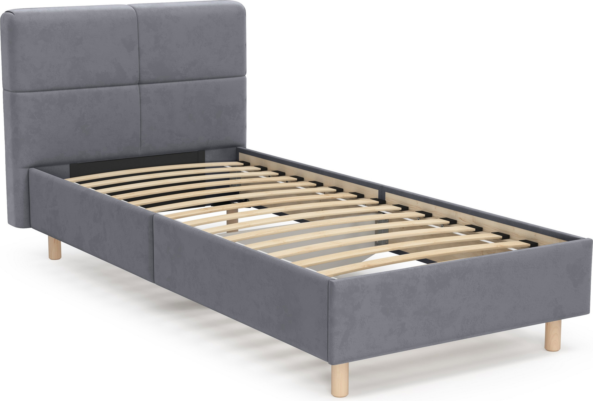 Односпальная кровать Mio Tesoro Letto 617 90x200 (темно-серый 906) — фото 5