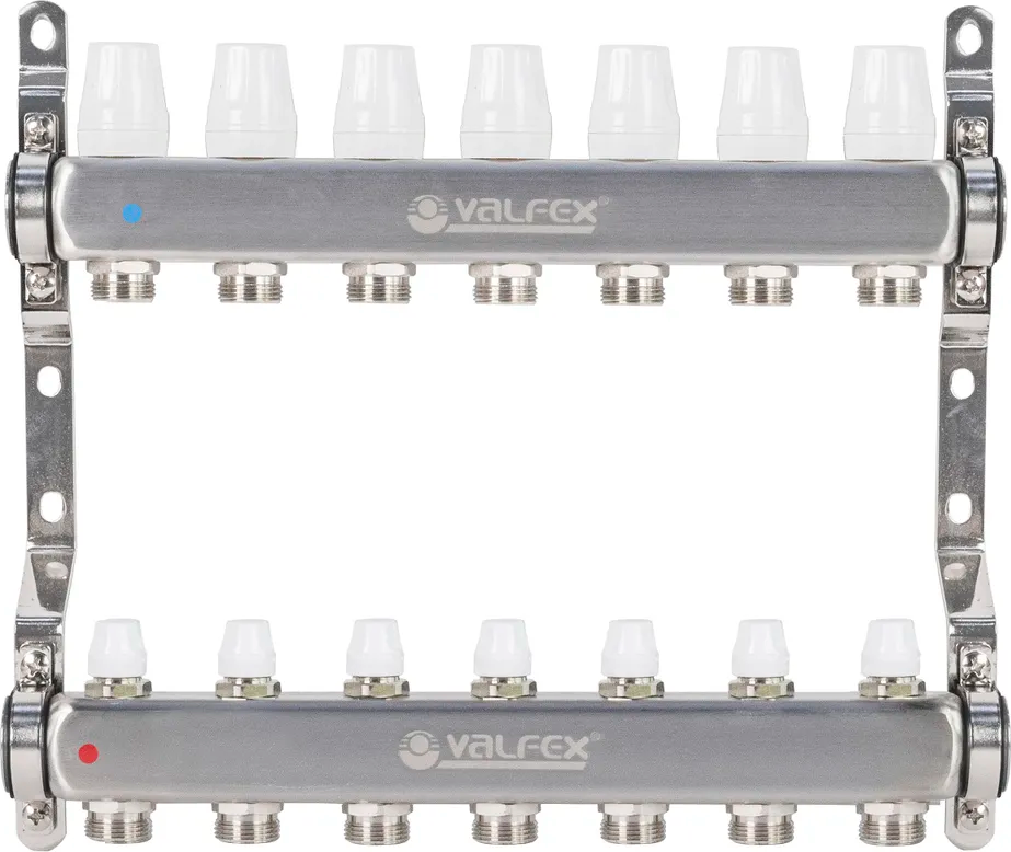 Коллекторная группа отопления Valfex 3/4" / VF.582.0607 (1"x7 выходов)