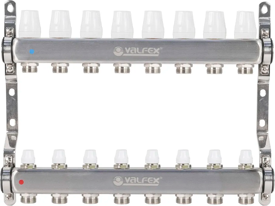 Коллекторная группа отопления Valfex 3/4" / VF.582.0608 (1"x8 выходов)