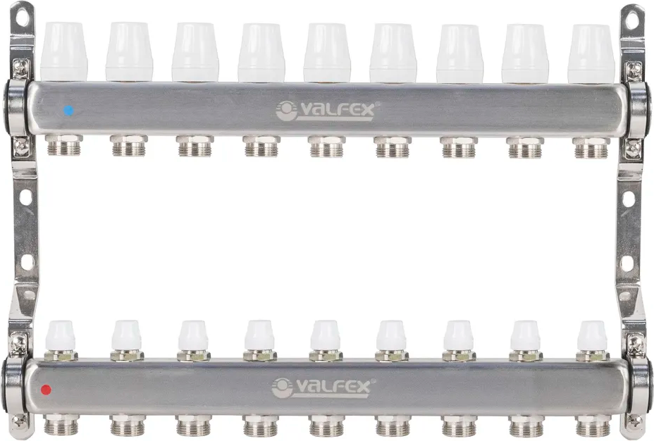Коллекторная группа отопления Valfex 3/4" / VF.582.0609 (1"x9 выходов)