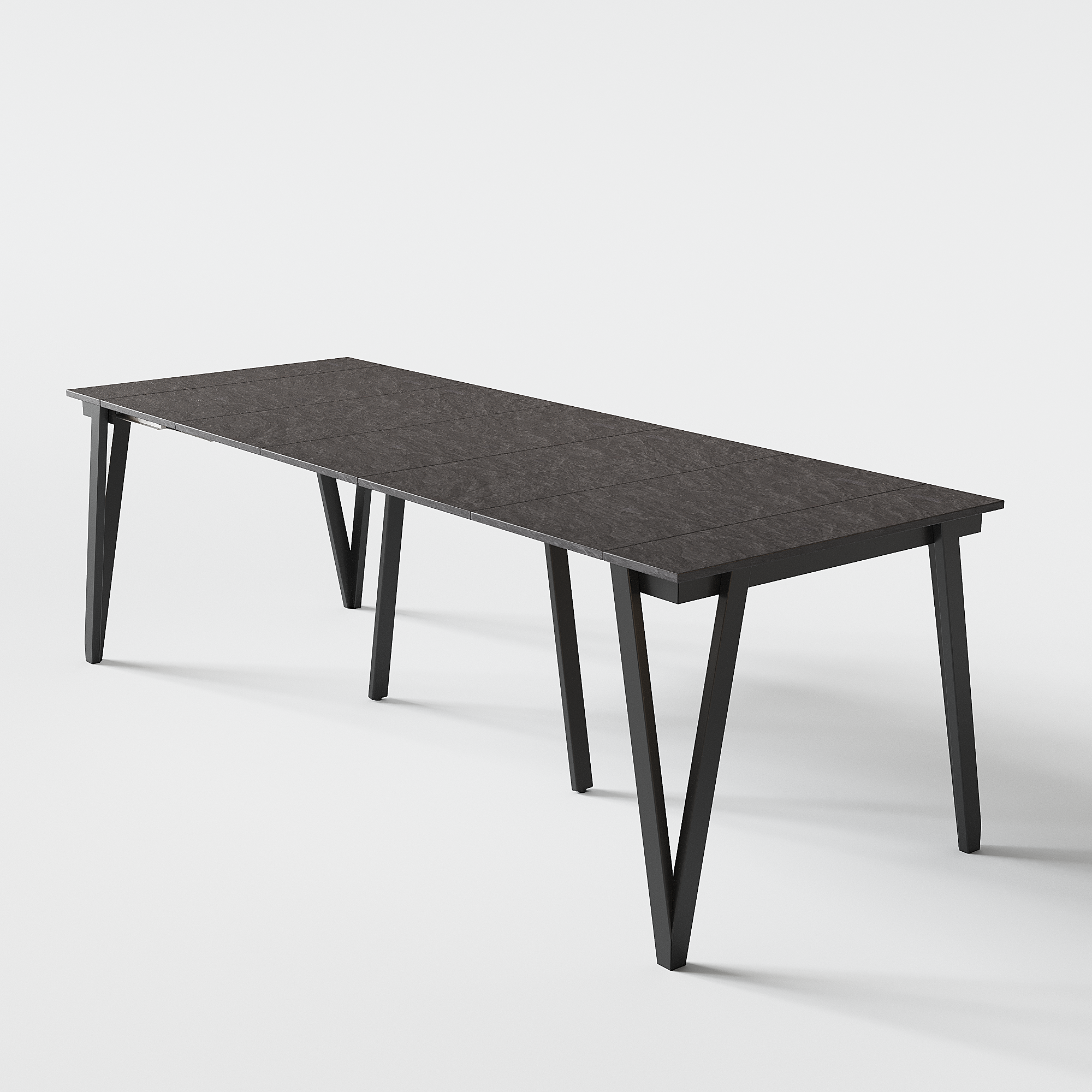 Консольный столик Aledar W 90x40/240x76 (черный муар/сланец скиваро) — фото 2