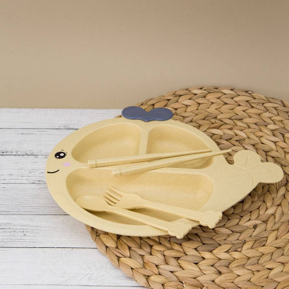 Набор посуды для кормления ILikeGift Whale 6533-01 (beige) — фото 2