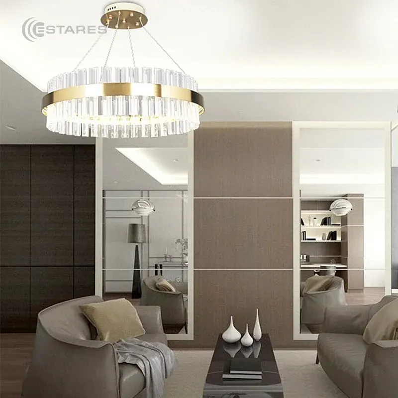 Люстра Estares Sofia 100W R-APP-500x1000-GOLD/CLEAR-220-IP20 — фото 4