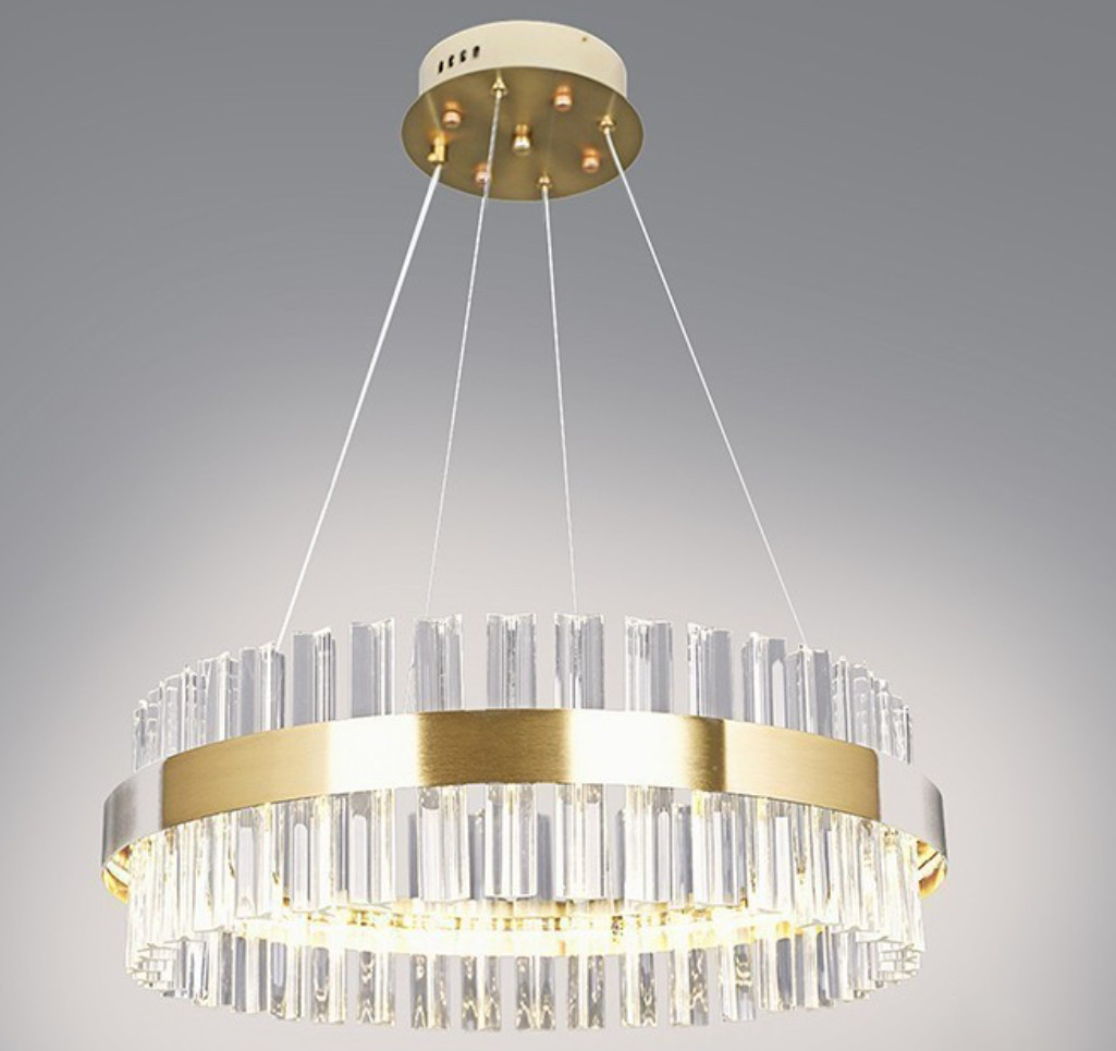 Люстра Estares Sofia 100W R-APP-500x1000-GOLD/CLEAR-220-IP20