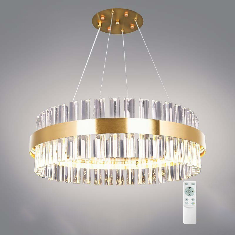 Люстра Estares Sofia 120W R-APP-550x1100-GOLD/CLEAR-220-IP20 (черный)