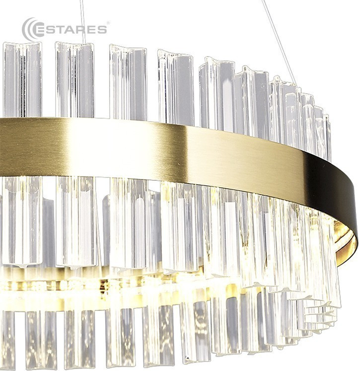 Люстра Estares Sofia 120W R-APP-550x1100-GOLD/CLEAR-220-IP20 (черный) — фото 6