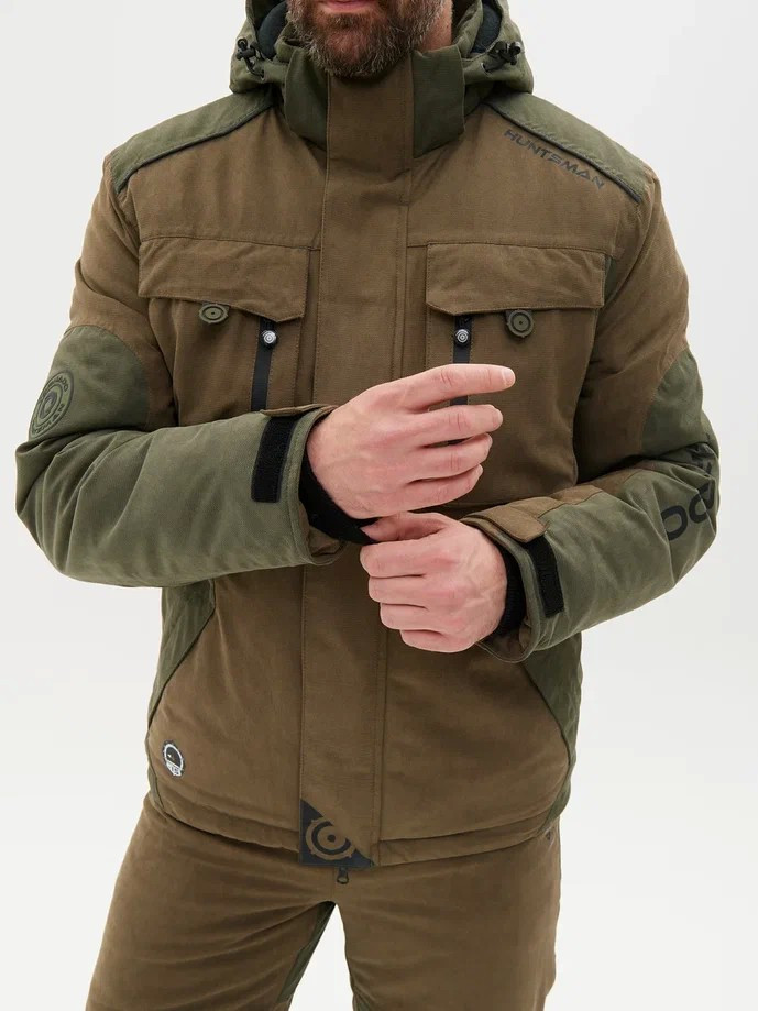 Костюм для охоты и рыбалки Huntsman Торнадо -15°C Хаки Исландия (р.56-58/170-176) — фото 6