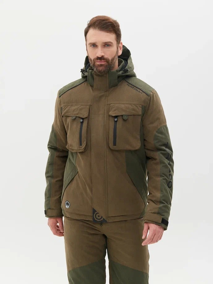 Костюм для охоты и рыбалки Huntsman Торнадо -15°C Хаки Исландия (р.56-58/182-188) — фото 5