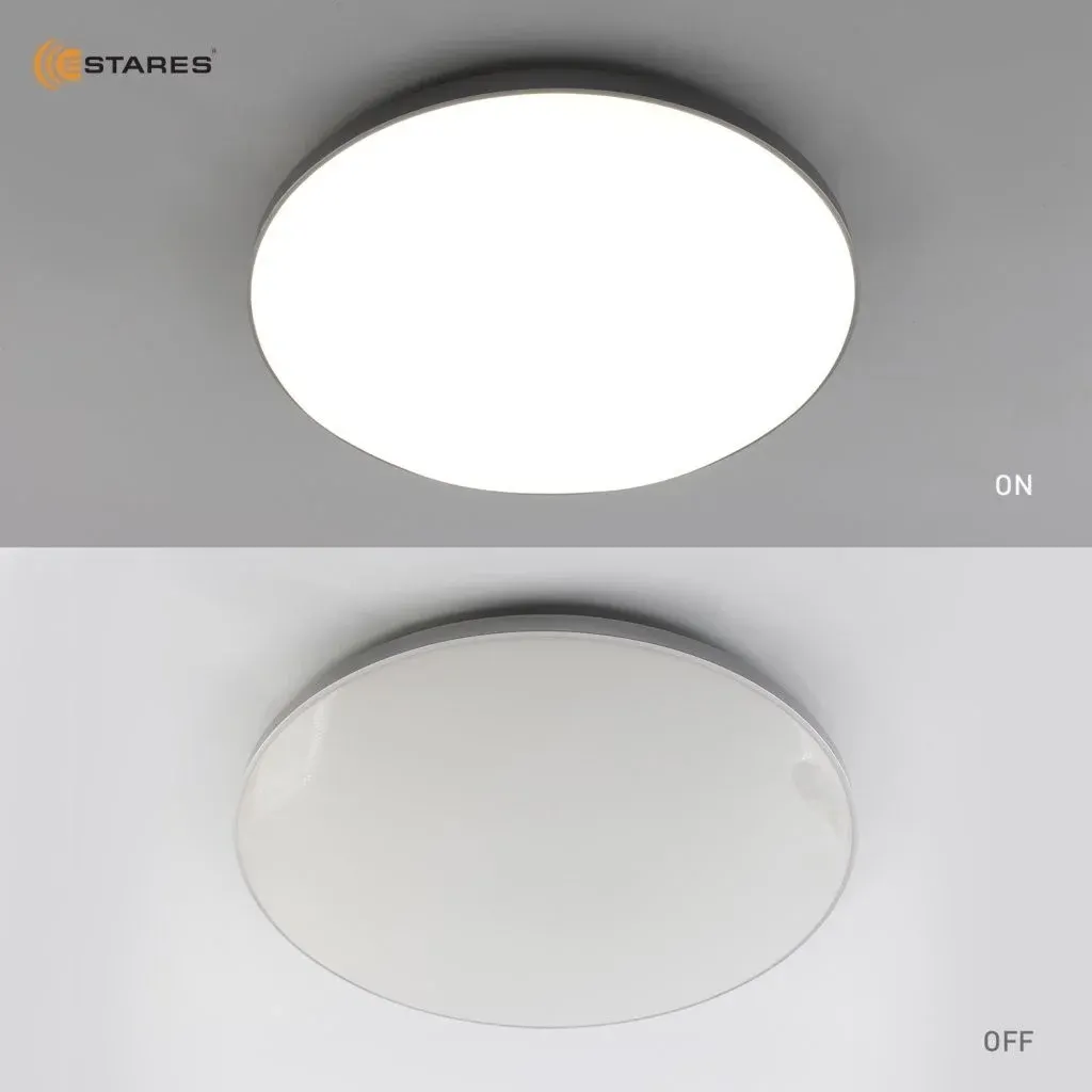 Потолочный светильник Estares Moon 50W R-ON/OFF-370x62-WHITE/SILVER-220-IP20 — фото 5