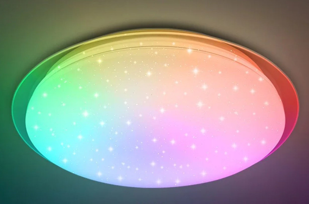 Потолочный светильник Estares Saturn 60W RGB R-470-SHINY/WHITE-220-IP44/2019